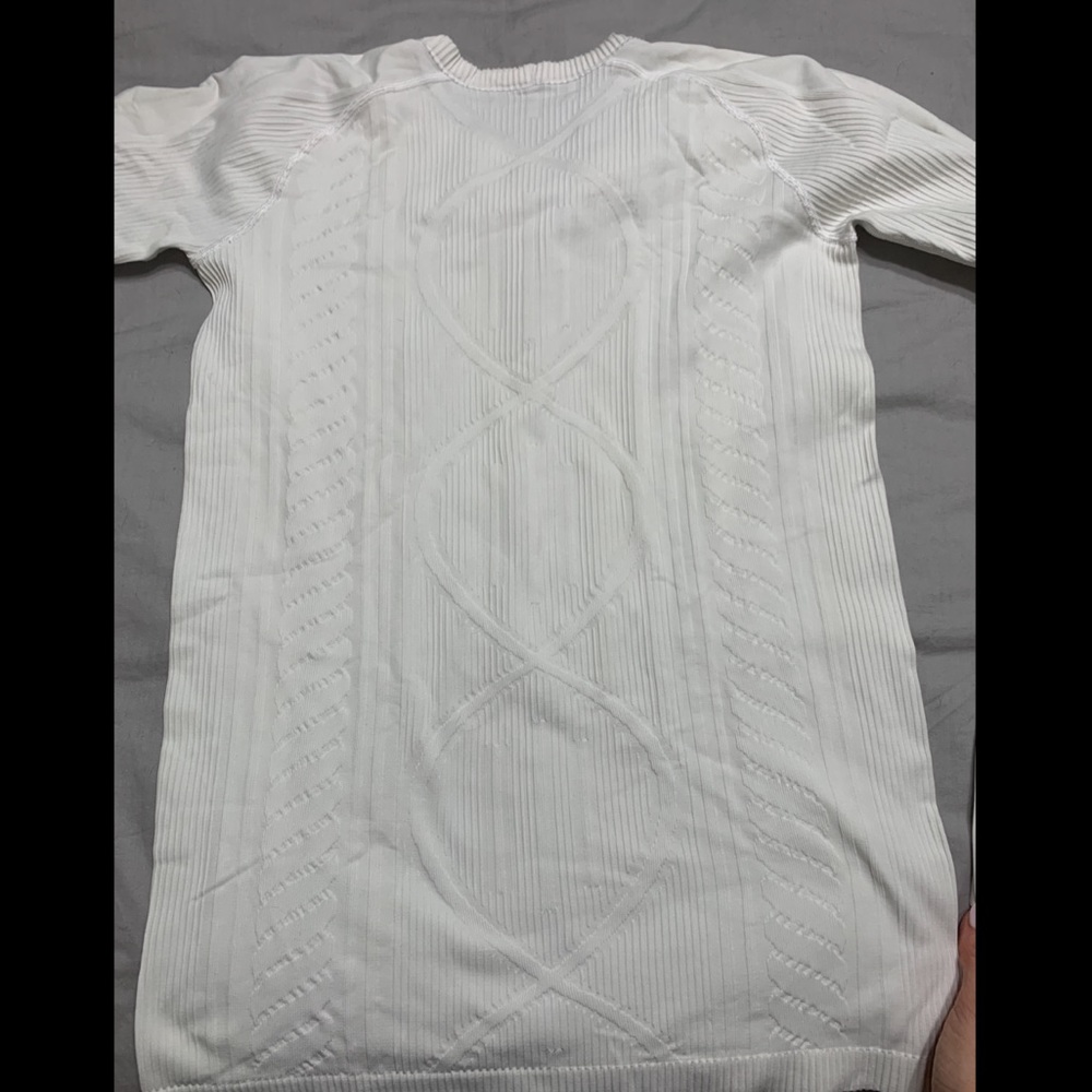 Lululemon Stress Less Pullover, 8, Heathered White